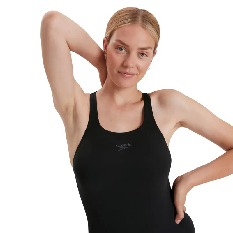 Speedo Womens Eco Endurance+ Medalist One Piece Swimsuit Black-9